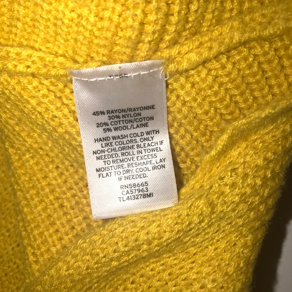 Leith Dolman Sleeve Ribbed Pullover Dolman Sleeve Sweater Bright‎ Yellow XS - Picture 8 of 9